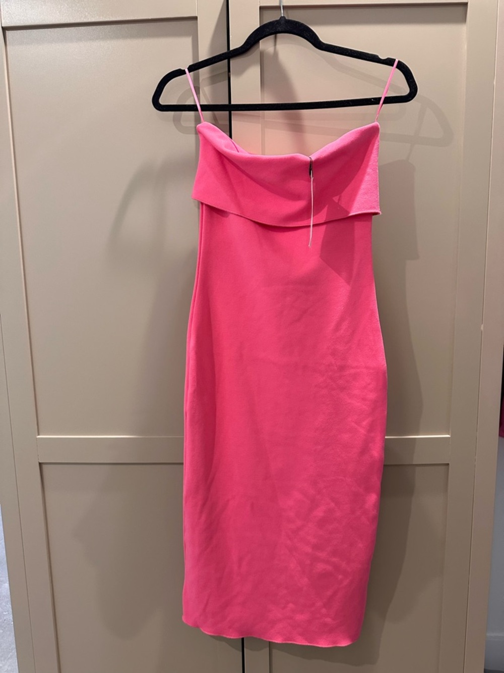 Zara Hot Pink Midi Dress NWT Bodycon Dress